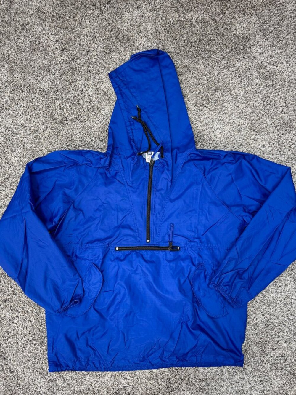 Vintage GAP Factory Store Anorak Men’s M Blue Hooded Made in Russia Ripstop - Picture 1 of 13